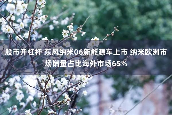 股市开杠杆 东风纳米06新能源车上市 纳米欧洲市场销量占比海外市场65%