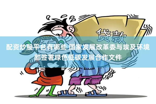 配资炒股平台有哪些 国家发展改革委与埃及环境部签署绿色低碳发展合作文件