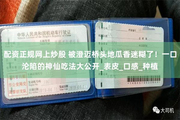 配资正规网上炒股 被澄迈桥头地瓜香迷糊了！一口沦陷的神仙吃法大公开_表皮_口感_种植
