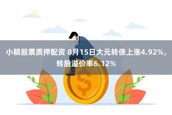 小额股票质押配资 8月15日大元转债上涨4.92%，转股溢价率6.12%