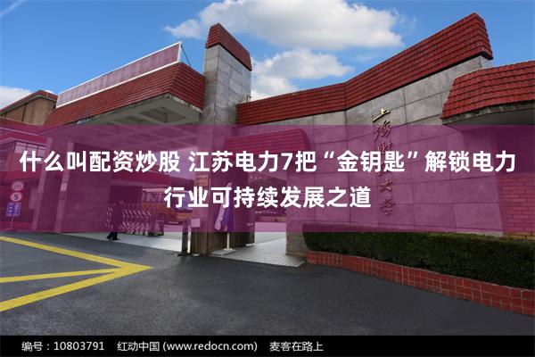 什么叫配资炒股 江苏电力7把“金钥匙”解锁电力行业可持续发展之道